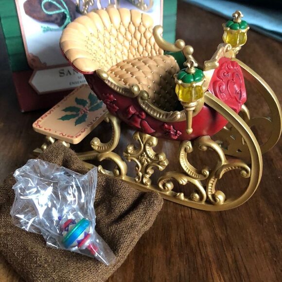 Hallmark Keepsake 2 Ornaments-Happy Haul-idays Here Comes Santa & Santa’s Sleigh - Picture 3 of 10